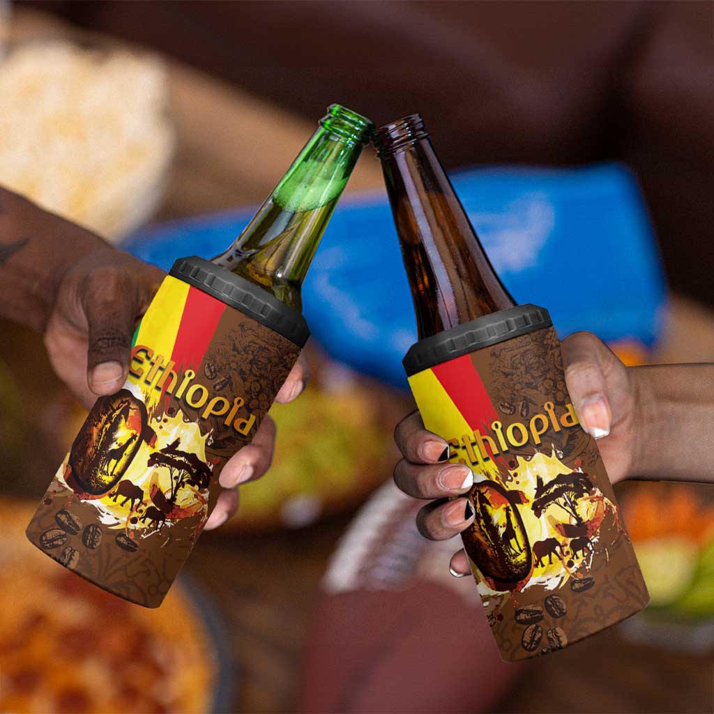 Ethiopia's Pride - Coffee Culture 4 in 1 Can Cooler Tumbler LT03