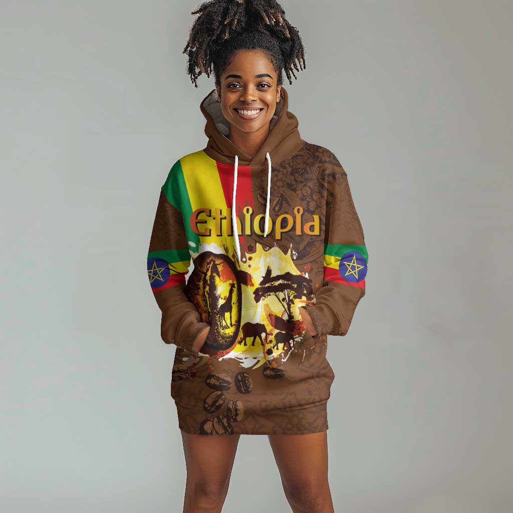 Ethiopia's Pride - Coffee Culture Hoodie Dress LT03