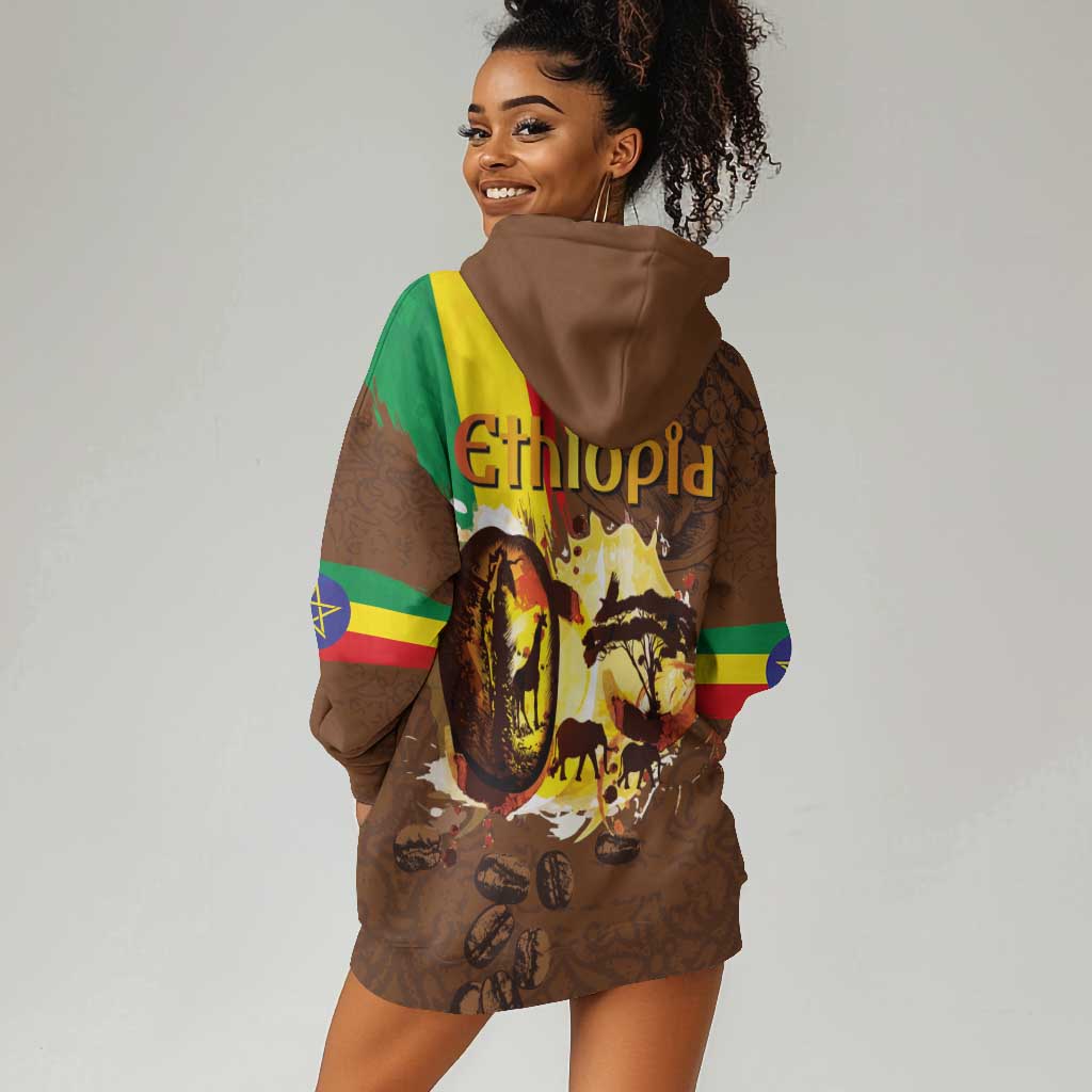 Ethiopia's Pride - Coffee Culture Hoodie Dress LT03
