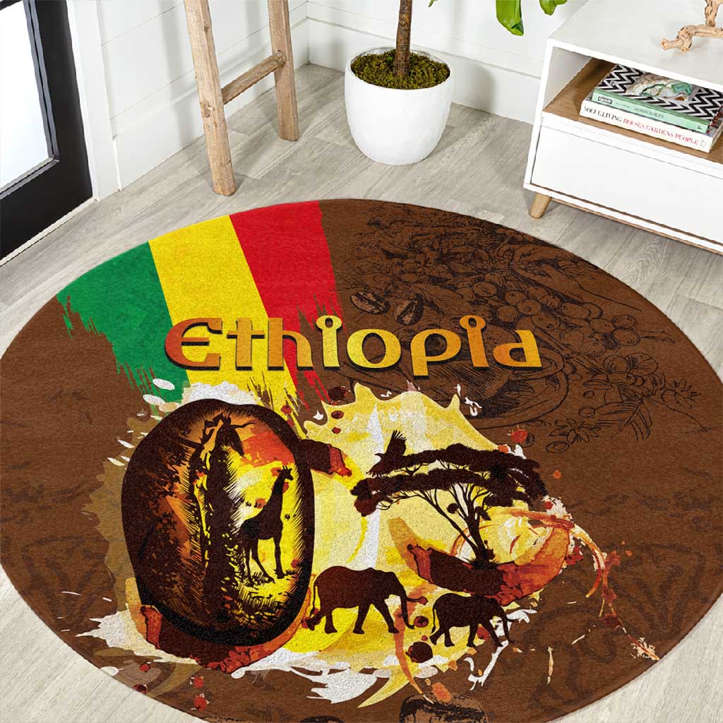 Ethiopia's Pride - Coffee Culture Round Carpet LT03