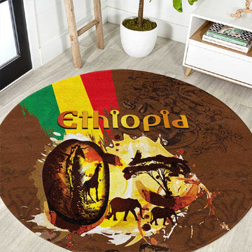 Ethiopia's Pride - Coffee Culture Round Carpet LT03