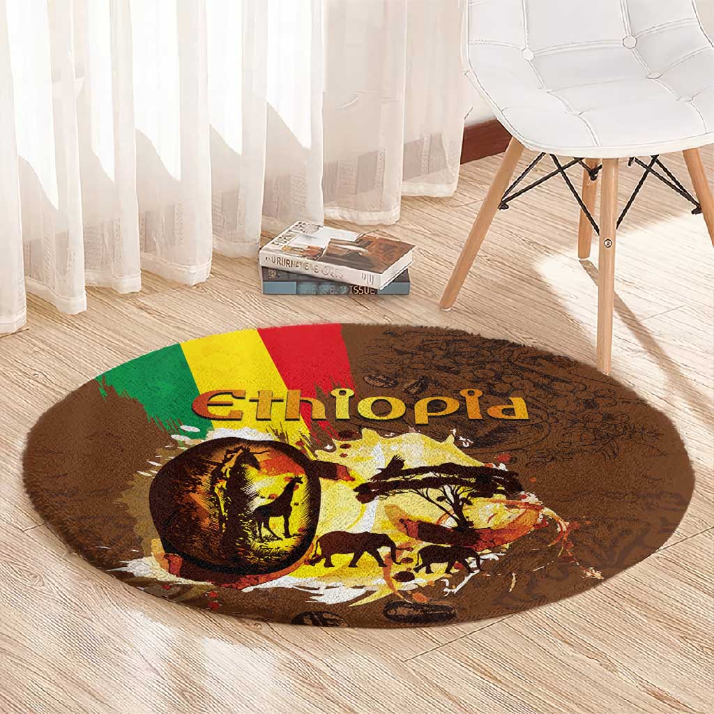 Ethiopia's Pride - Coffee Culture Round Carpet LT03