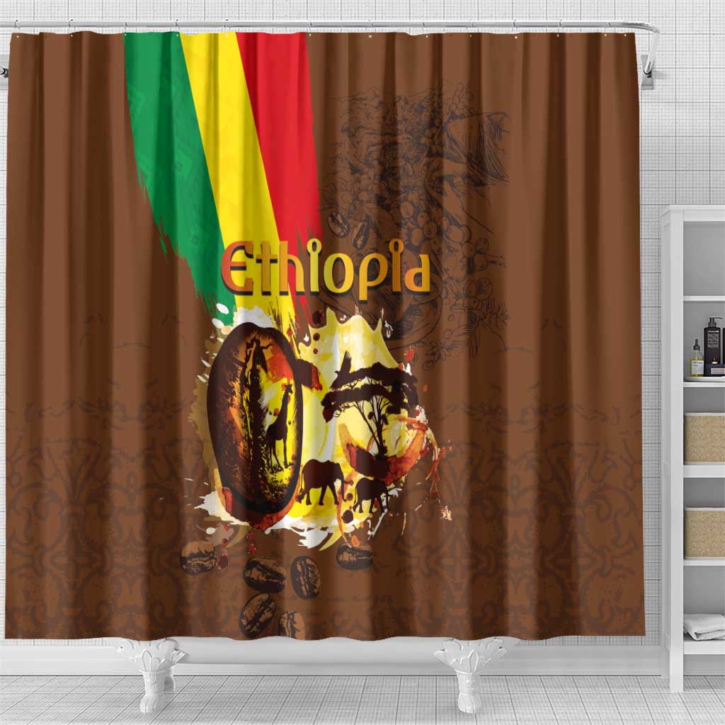 Ethiopia Culture - Proud of Coffee Shower Curtain LT03