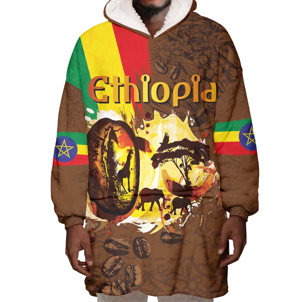 Ethiopia's Pride - Coffee Culture Wearable Blanket Hoodie LT03