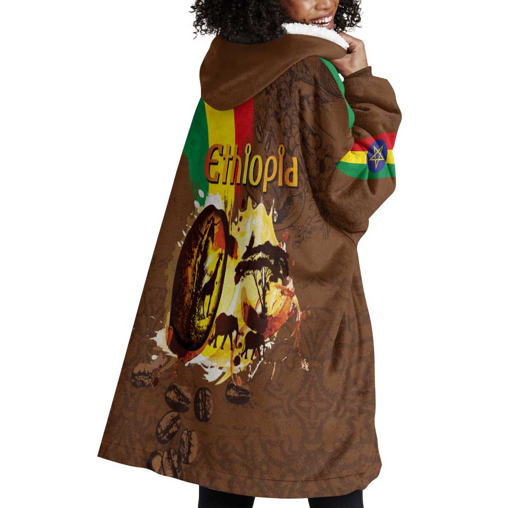 Ethiopia's Pride - Coffee Culture Wearable Blanket Hoodie LT03