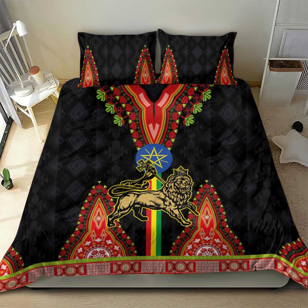 Ethiopia Lion of Judah and The Star Seal Bedding Set Dashiki Style LT03