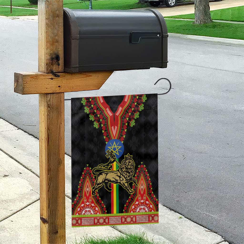 Ethiopia Lion of Judah and The Star Seal Garden Flag Dashiki Style LT03