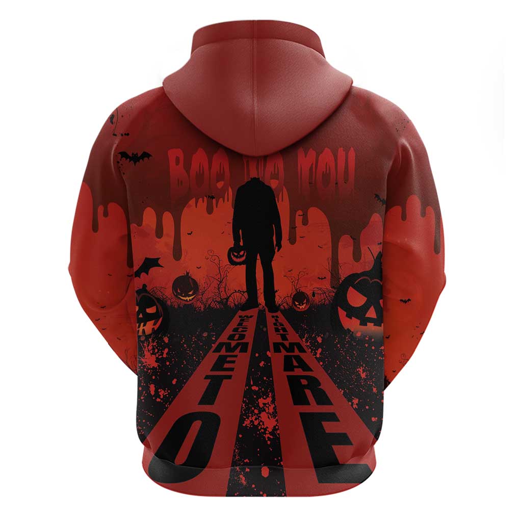 Halloween Nightmare Hoodie Pumpkin-faced Jack O Lantern With a Scary Smile Blood Vibe LT03