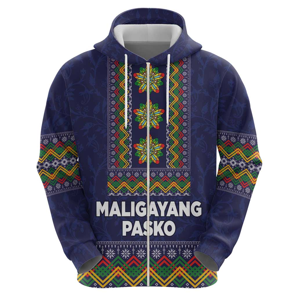 Philippines Merry Christmas Hoodie Maligayang Pasko with Parol and Xmas Pattern Barong Style LT03