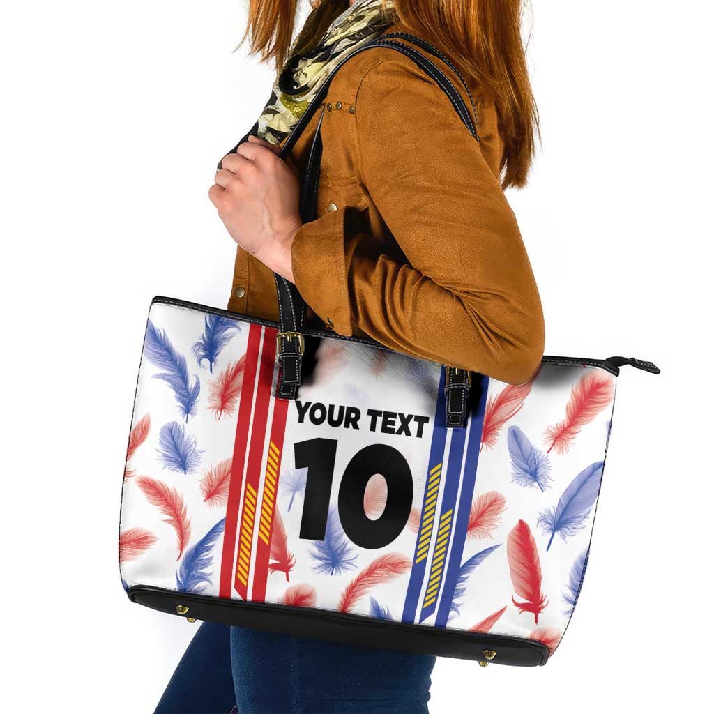 Custom Philippines Champions Football Jersey Leather Tote Bag LT03
