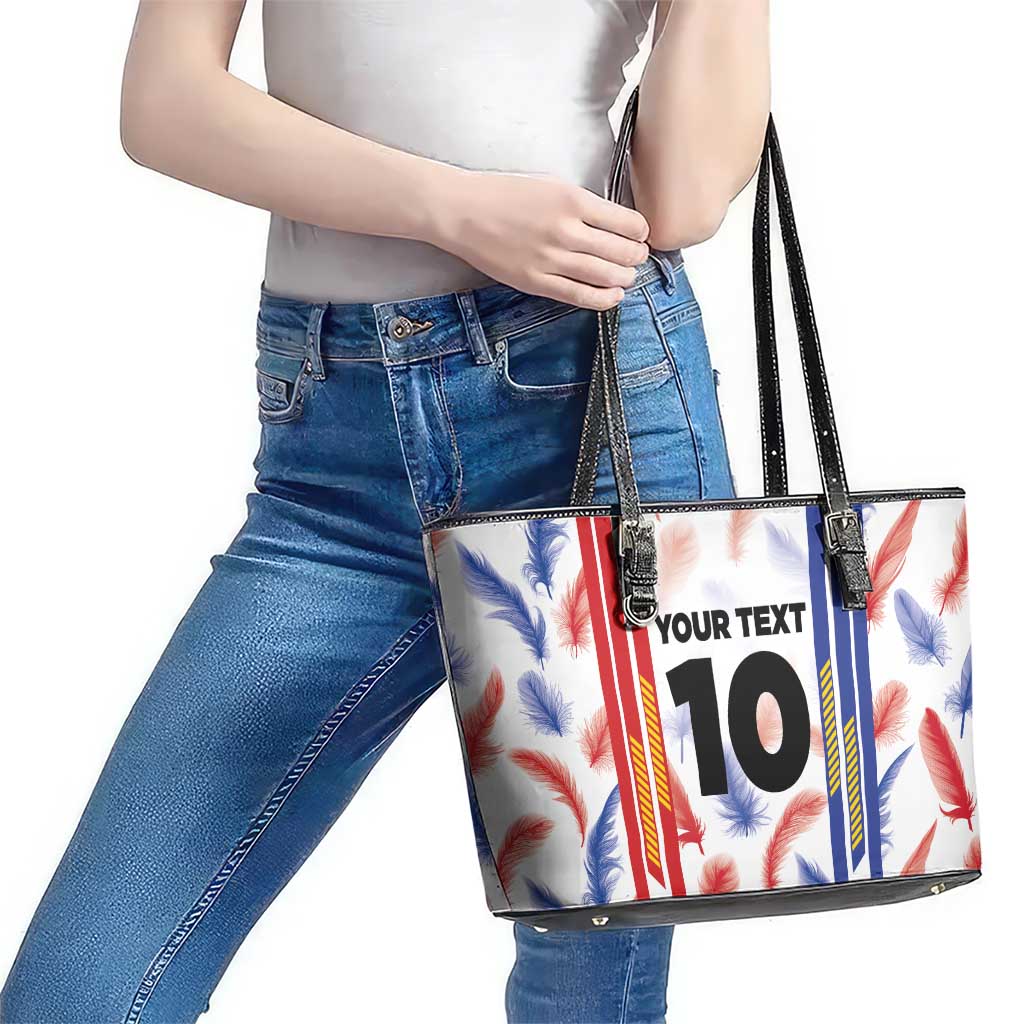 Custom Philippines Champions Football Jersey Leather Tote Bag LT03