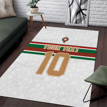 Custom Moroccan Football Area Rug The Hunt of Atlas Lions LT03