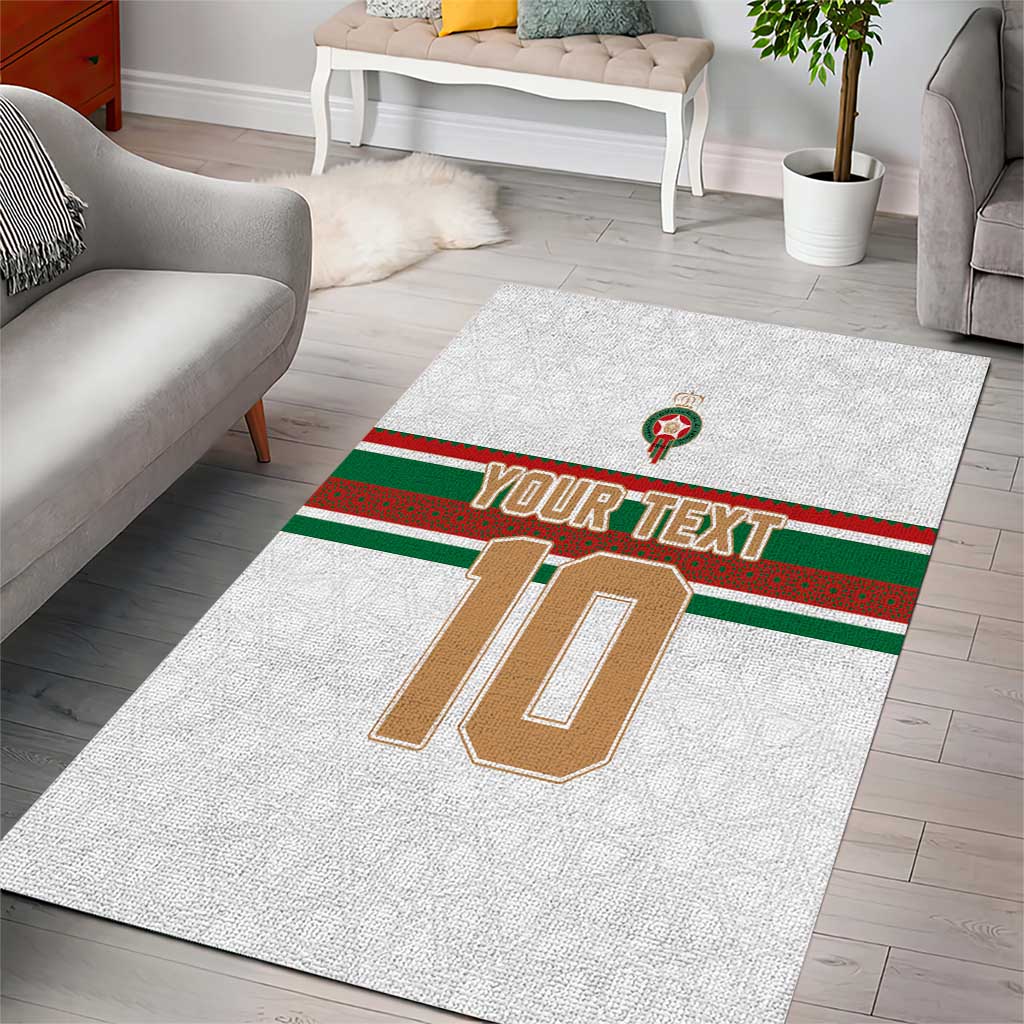 Custom Moroccan Football Area Rug The Hunt of Atlas Lions LT03