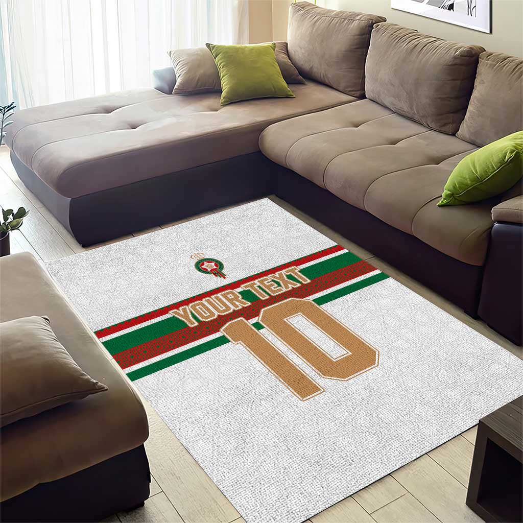 Custom Moroccan Football Area Rug The Hunt of Atlas Lions LT03