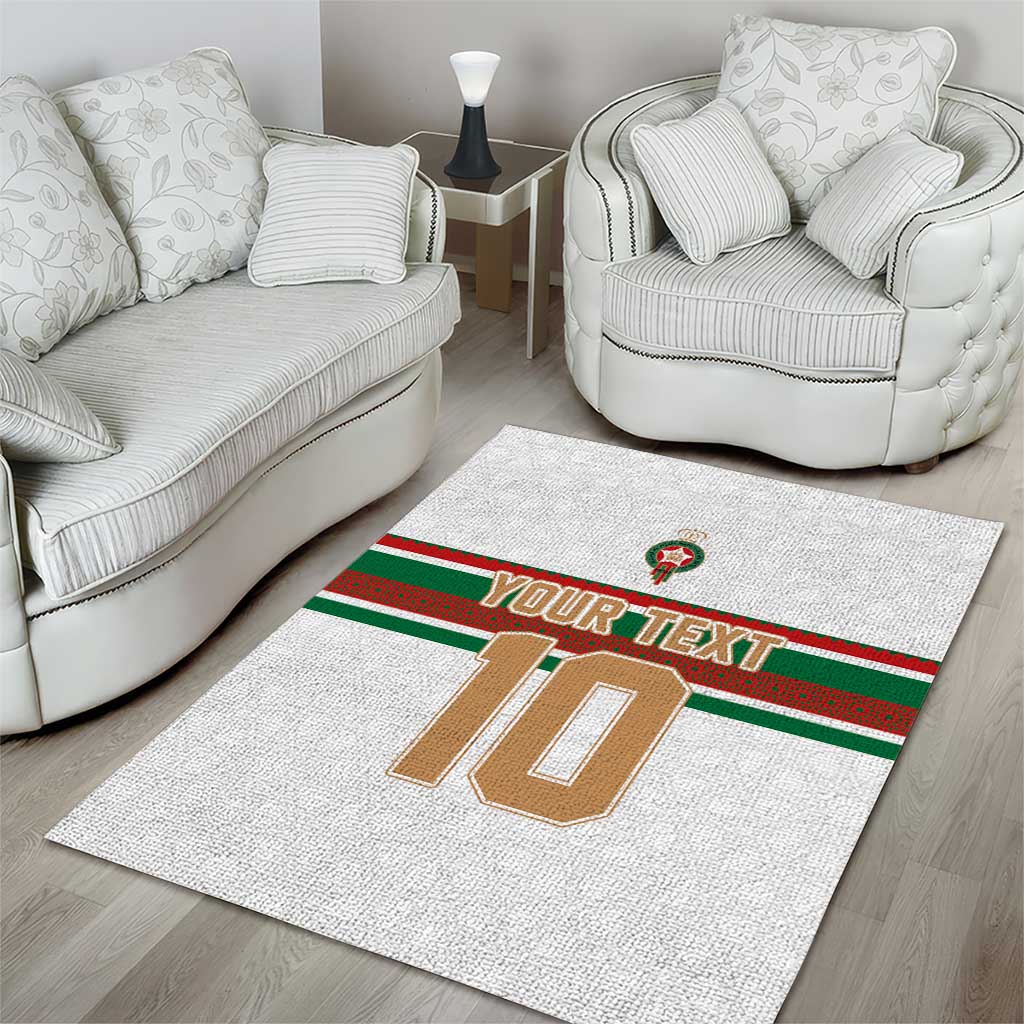 Custom Moroccan Football Area Rug The Hunt of Atlas Lions LT03
