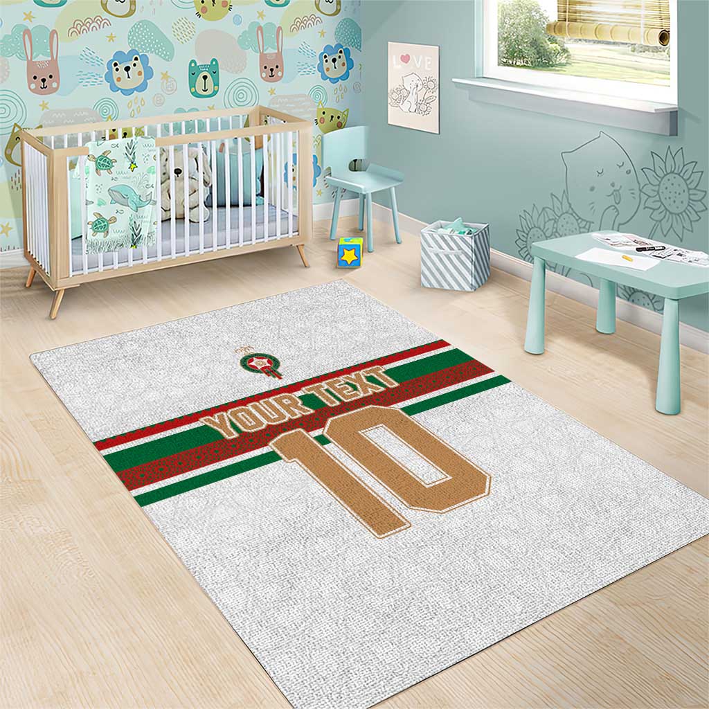 Custom Moroccan Football Area Rug The Hunt of Atlas Lions LT03
