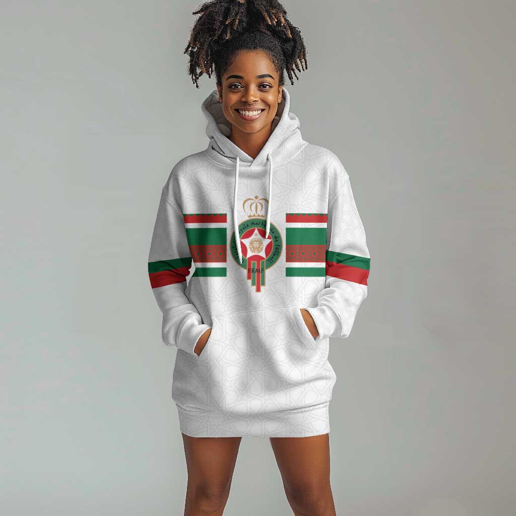 Custom Moroccan Football Hoodie Dress The Hunt of Atlas Lions LT03
