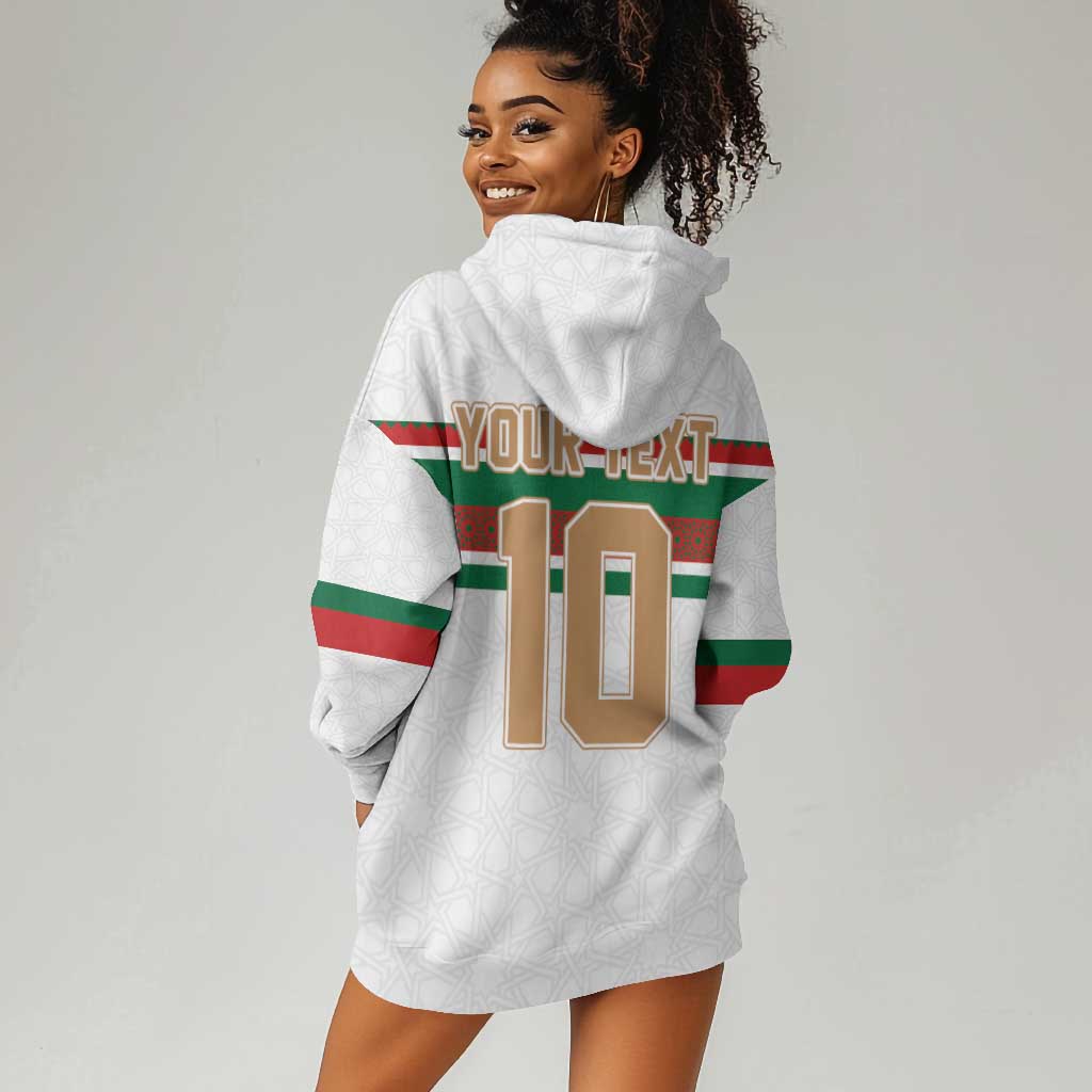 Custom Moroccan Football Hoodie Dress The Hunt of Atlas Lions LT03