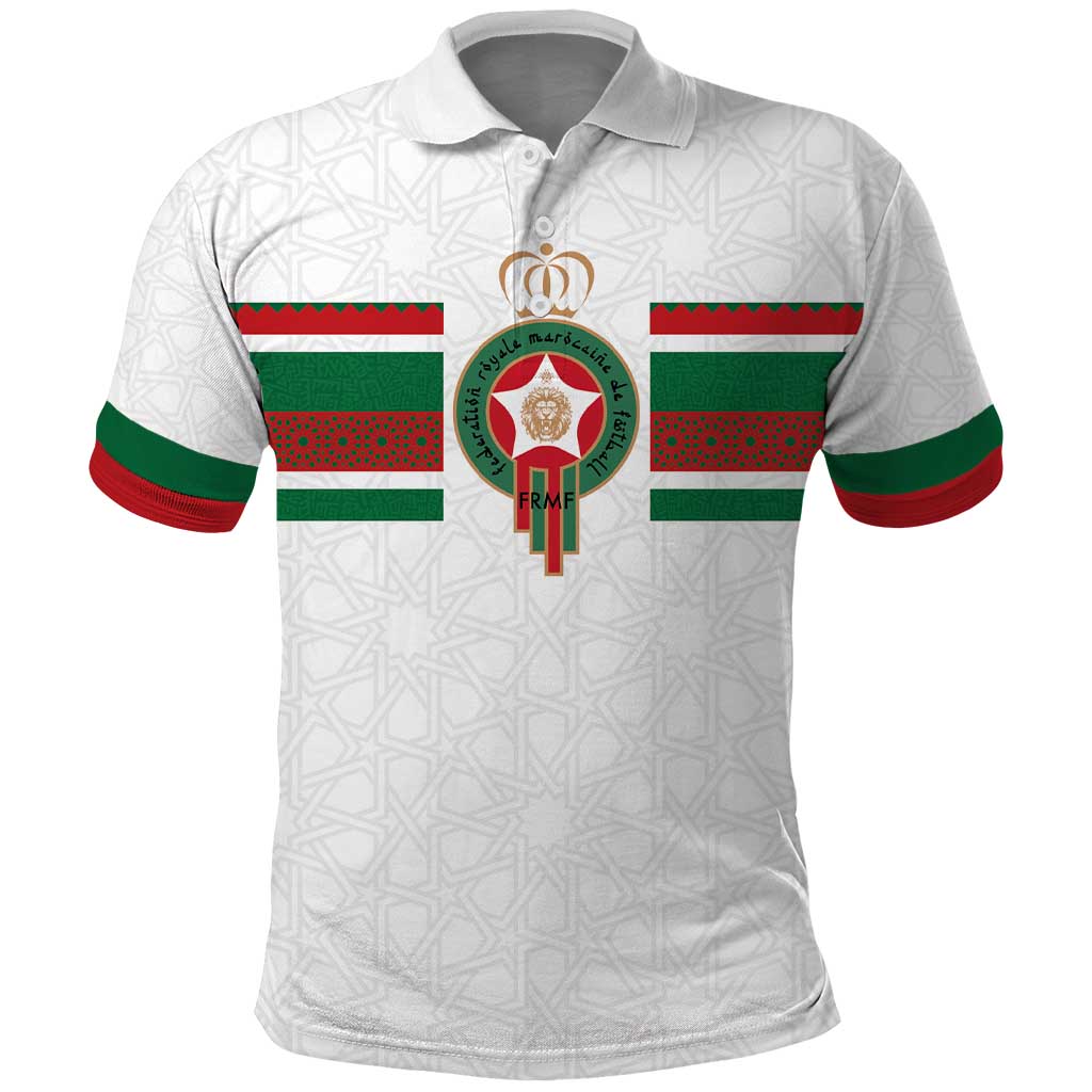 Custom Morocco Football Polo Shirt The Roar of Atlas Lions LT03