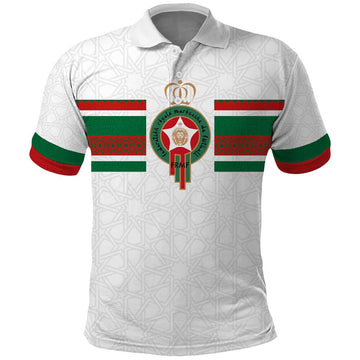 Custom Morocco Football Polo Shirt The Roar of Atlas Lions LT03