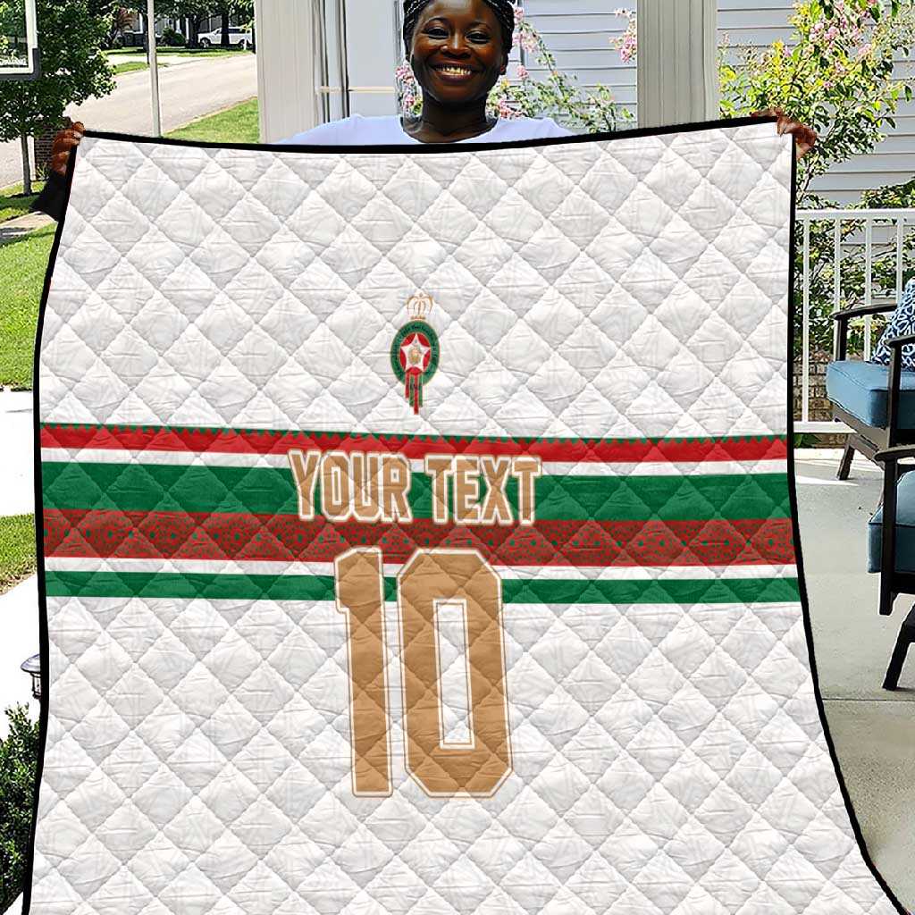 Custom Moroccan Football Quilt The Hunt of Atlas Lions LT03