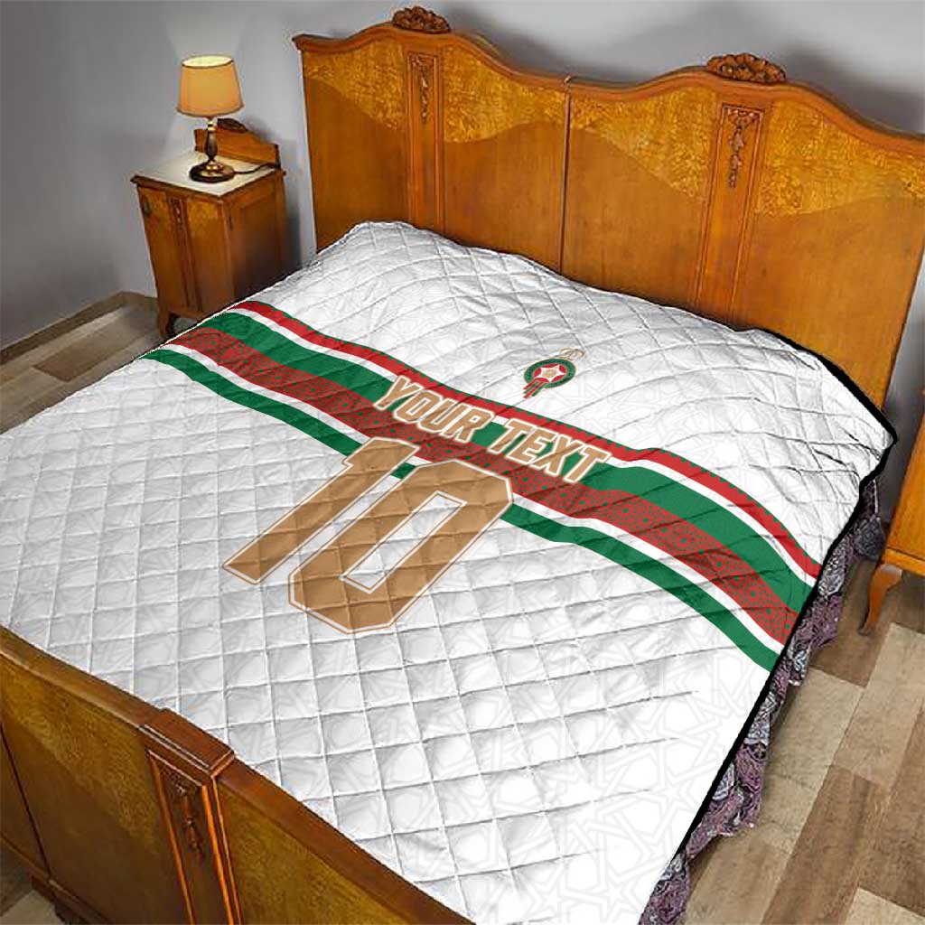 Custom Moroccan Football Quilt The Hunt of Atlas Lions LT03