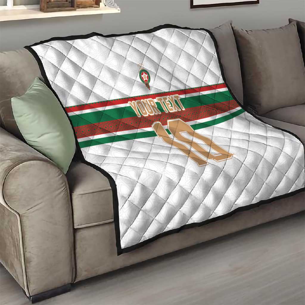 Custom Moroccan Football Quilt The Hunt of Atlas Lions LT03