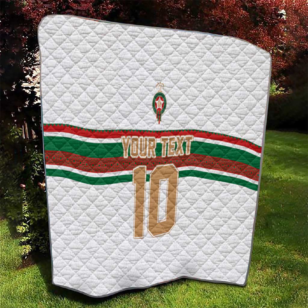 Custom Moroccan Football Quilt The Hunt of Atlas Lions LT03