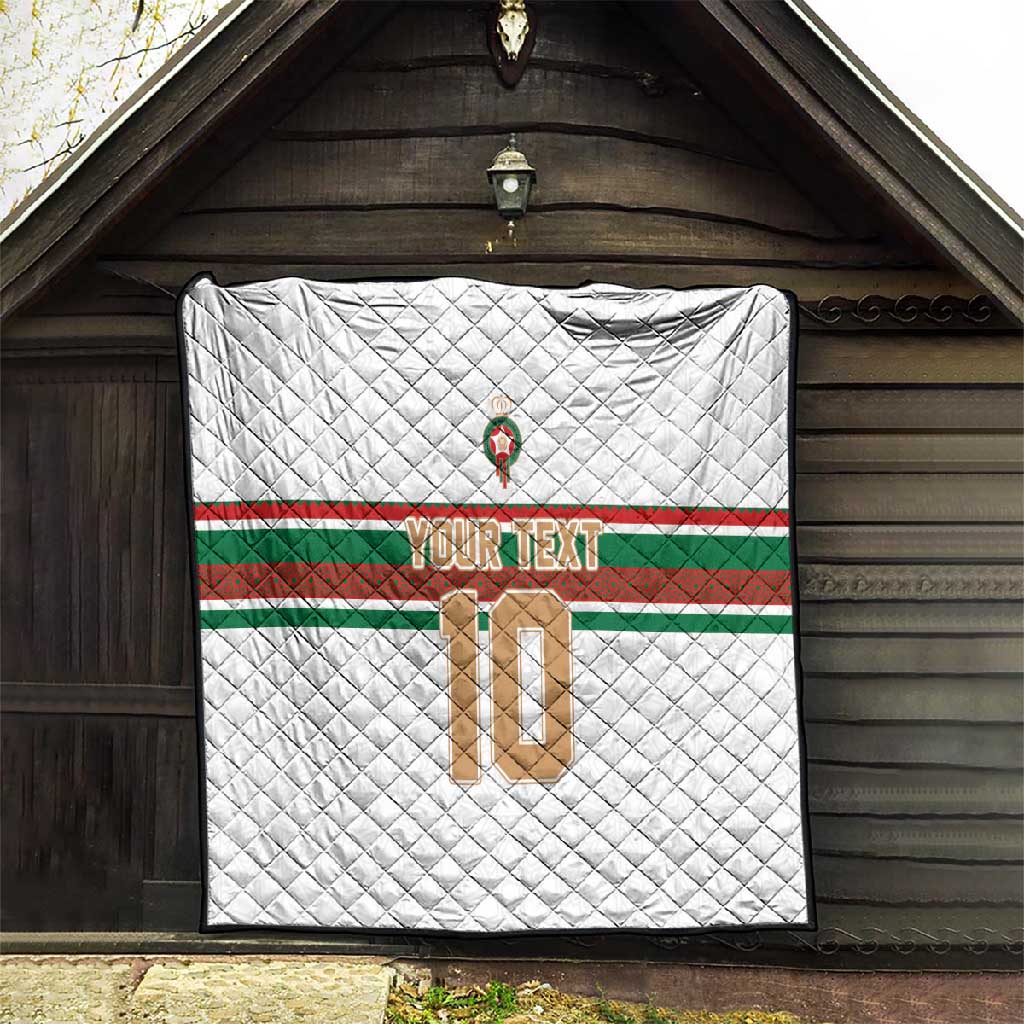 Custom Moroccan Football Quilt The Hunt of Atlas Lions LT03