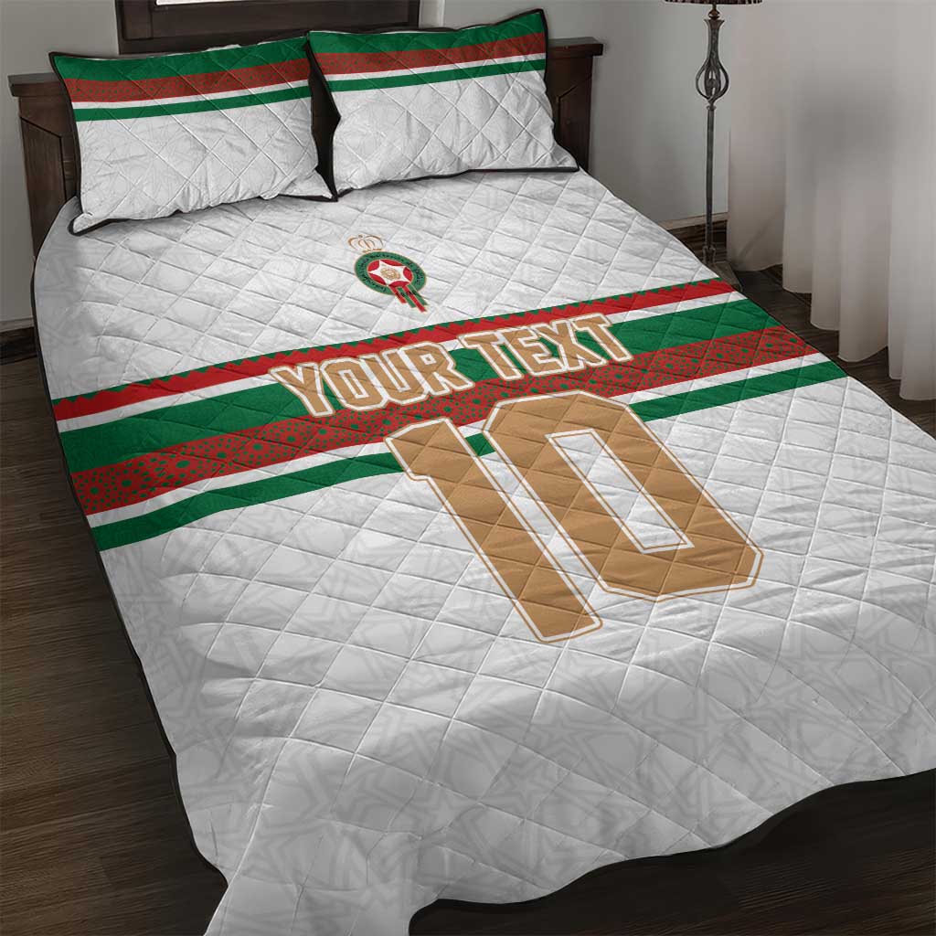 Custom Moroccan Football Quilt Bed Set The Hunt of Atlas Lions LT03