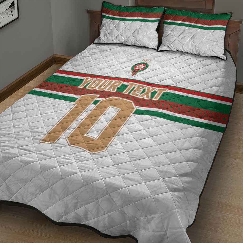 Custom Moroccan Football Quilt Bed Set The Hunt of Atlas Lions LT03