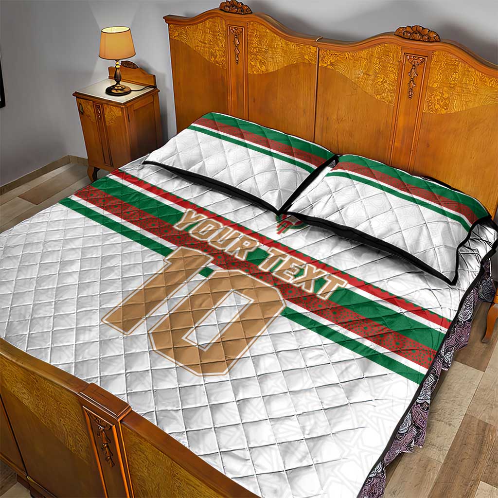 Custom Moroccan Football Quilt Bed Set The Hunt of Atlas Lions LT03