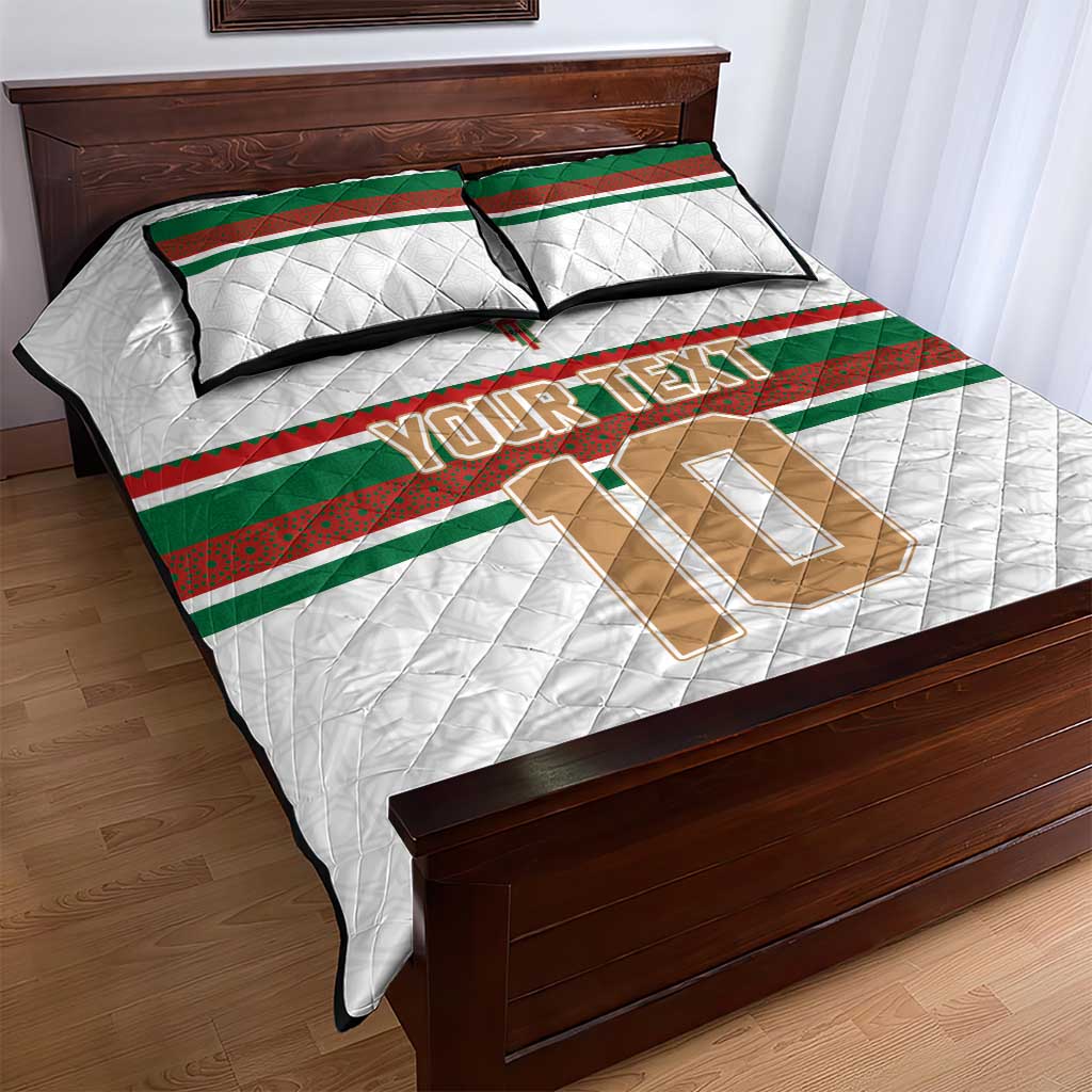 Custom Moroccan Football Quilt Bed Set The Hunt of Atlas Lions LT03