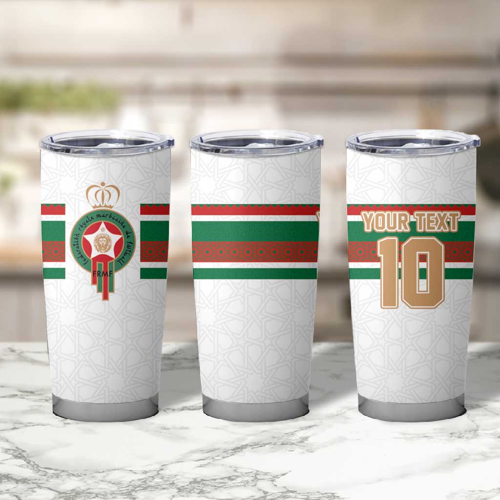 Custom Moroccan Football Tumbler Cup The Hunt of Atlas Lions LT03