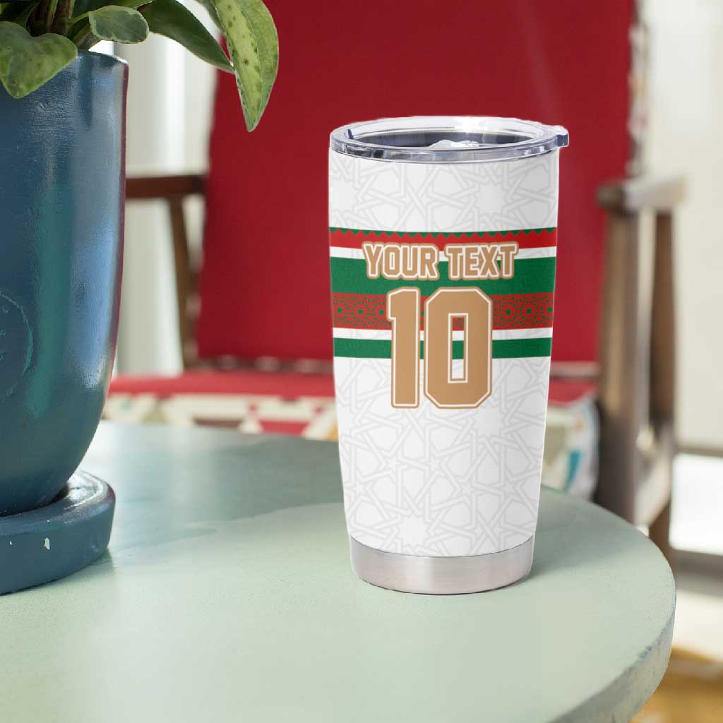 Custom Moroccan Football Tumbler Cup The Hunt of Atlas Lions LT03