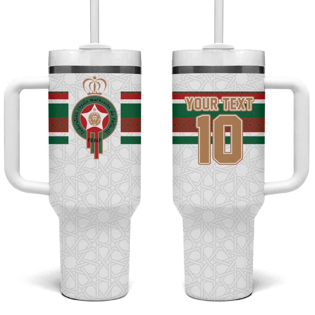 Custom Moroccan Football Tumbler With Handle The Hunt of Atlas Lions LT03