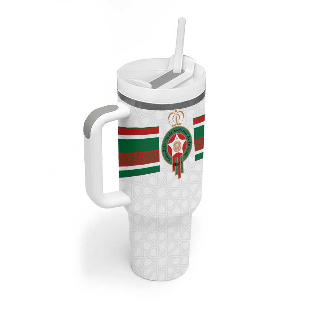 Custom Moroccan Football Tumbler With Handle The Hunt of Atlas Lions LT03