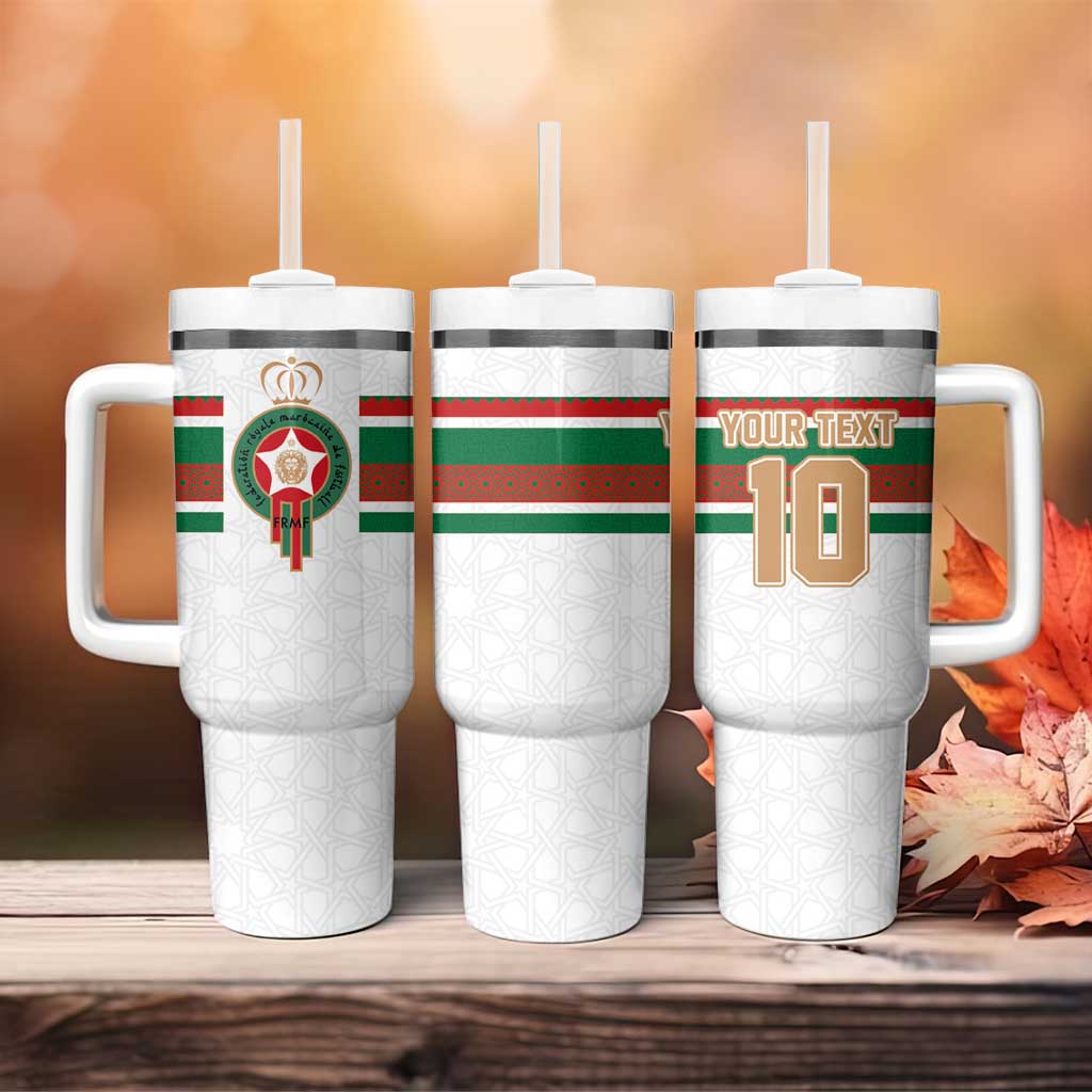 Custom Moroccan Football Tumbler With Handle The Hunt of Atlas Lions LT03