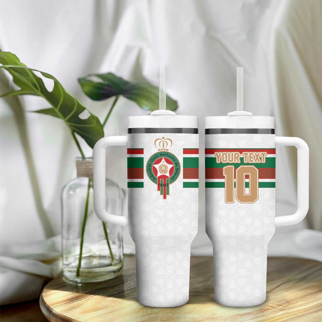 Custom Moroccan Football Tumbler With Handle The Hunt of Atlas Lions LT03