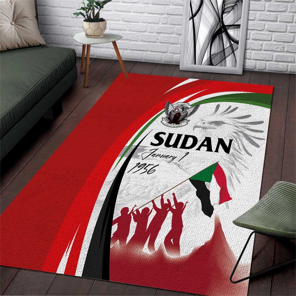 Happy Independence of Sudan Area Rug Soldiers Fight for Homeland - Victory is ours LT03