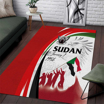 Happy Independence of Sudan Area Rug Soldiers Fight for Homeland - Victory is ours LT03