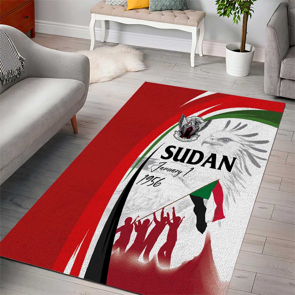 Happy Independence of Sudan Area Rug Soldiers Fight for Homeland - Victory is ours LT03