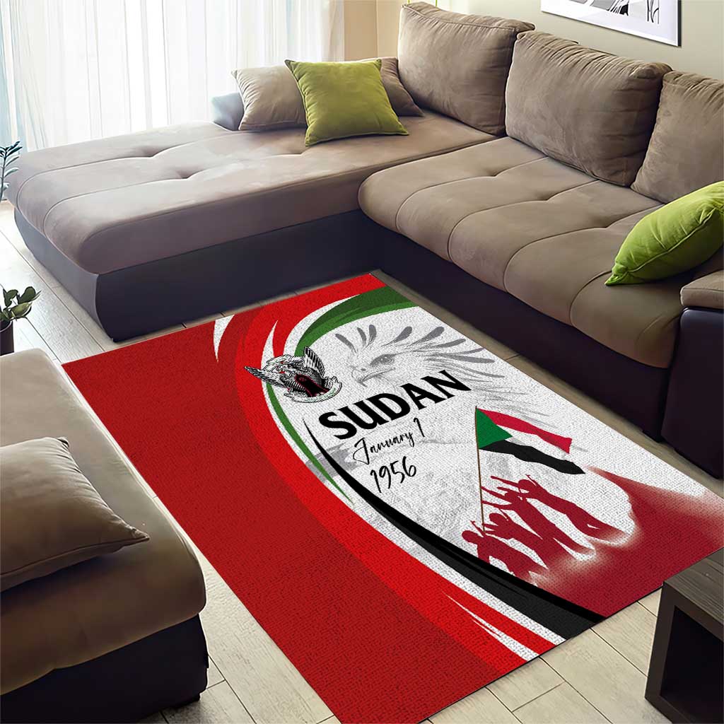 Happy Independence of Sudan Area Rug Soldiers Fight for Homeland - Victory is ours LT03