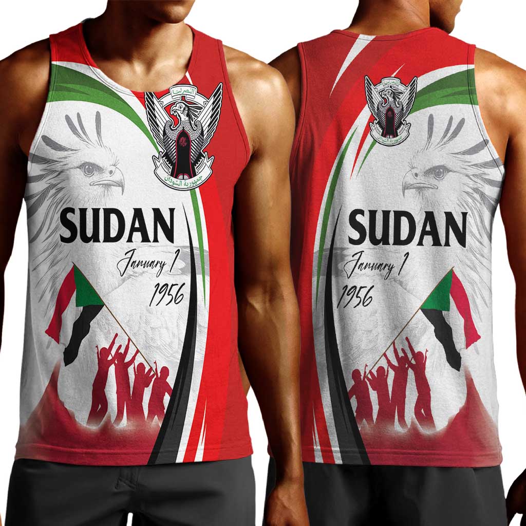 Happy Independence of Sudan Men Tank Top Soldiers Fight for Homeland - Victory is ours LT03