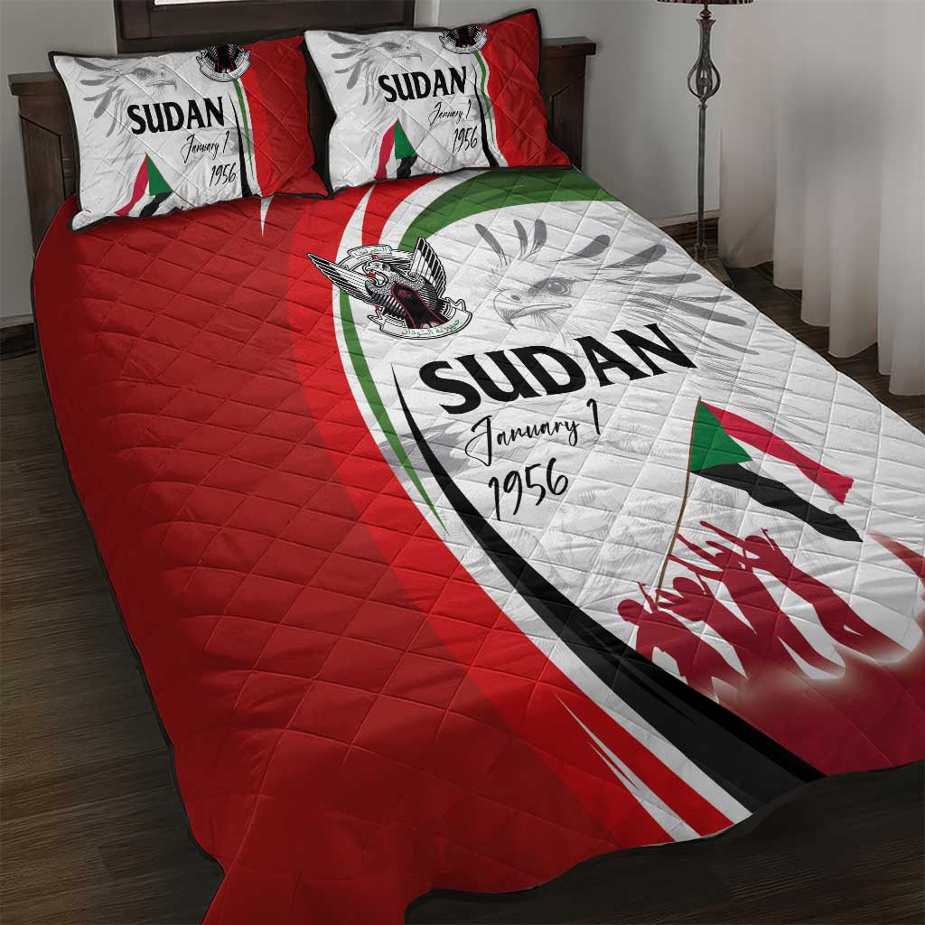 Happy Independence of Sudan Quilt Bed Set Soldiers Fight for Homeland - Victory is ours LT03