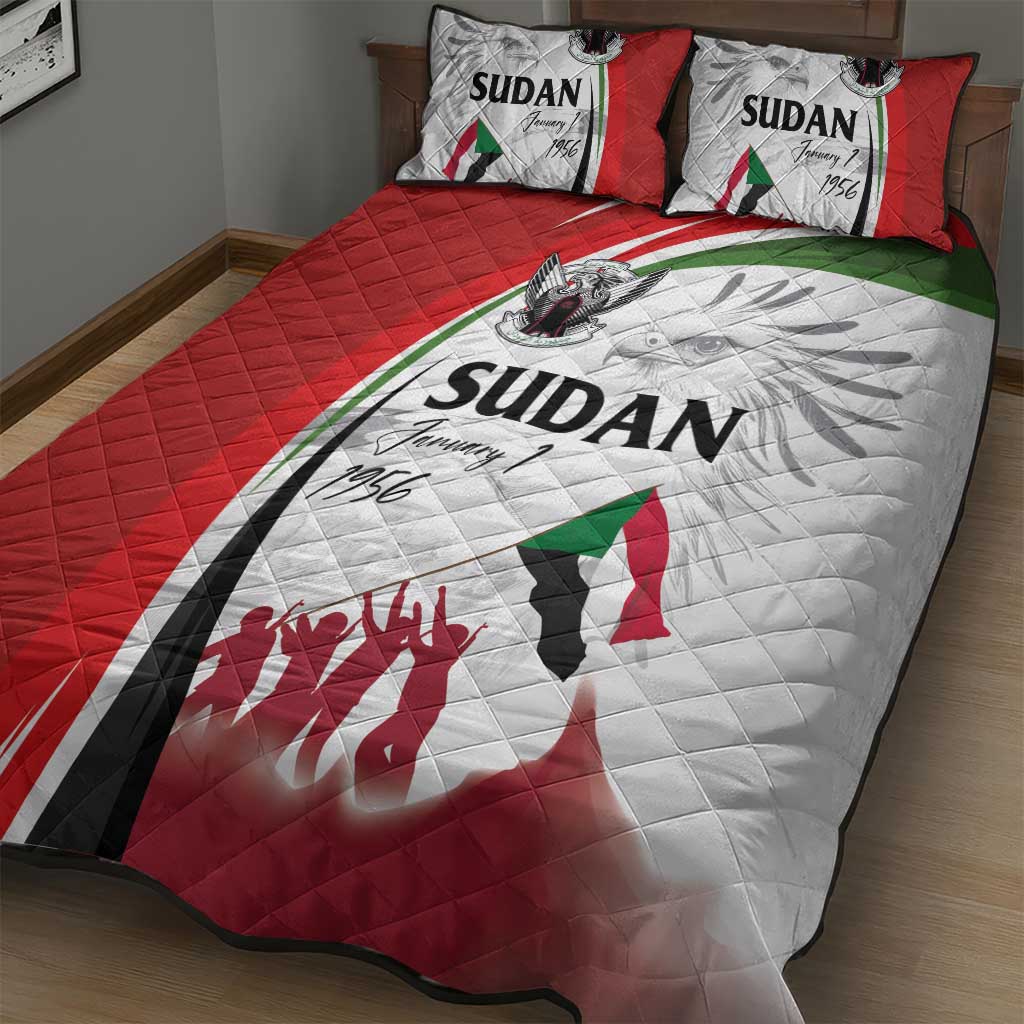 Happy Independence of Sudan Quilt Bed Set Soldiers Fight for Homeland - Victory is ours LT03