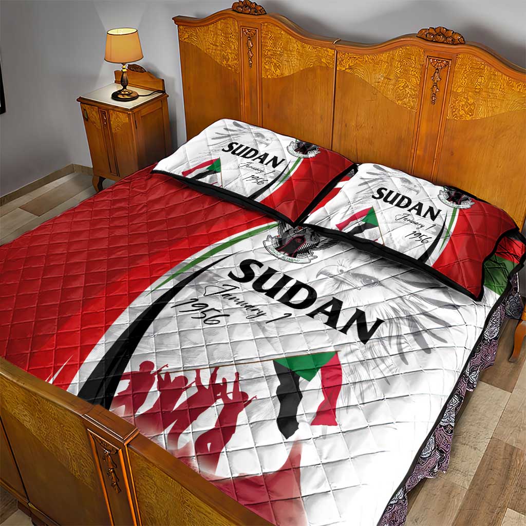 Happy Independence of Sudan Quilt Bed Set Soldiers Fight for Homeland - Victory is ours LT03