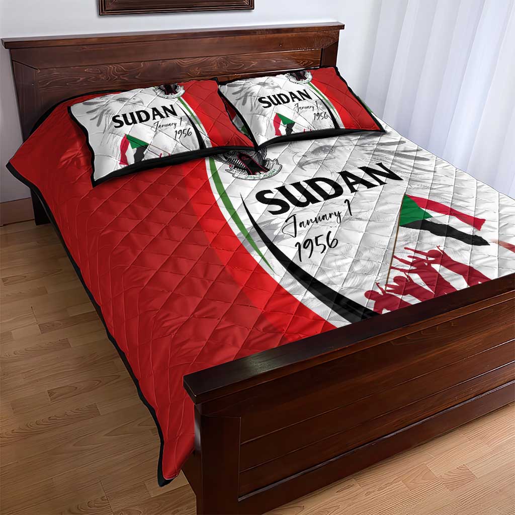 Happy Independence of Sudan Quilt Bed Set Soldiers Fight for Homeland - Victory is ours LT03