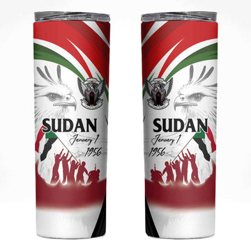 Happy Independence of Sudan Skinny Tumbler Soldiers Fight for Homeland - Victory is ours LT03