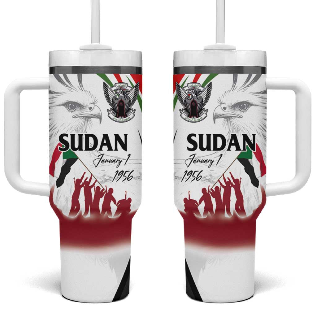 Happy Independence of Sudan Tumbler With Handle Soldiers Fight for Homeland - Victory is ours LT03